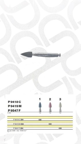 Полировочный бор по керамике 3-я ступень / P 9547 F 204.030, Drendel + Zweiling DIAMANT GmbH, Германия 