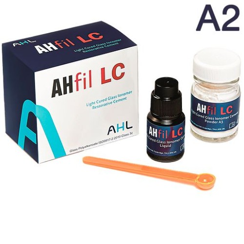 АшФил ЛС / AHfil LC (А2)- стеклоиономерный самоотверждаемый цемент для реставрации (15г+6мл), AHL / Англия